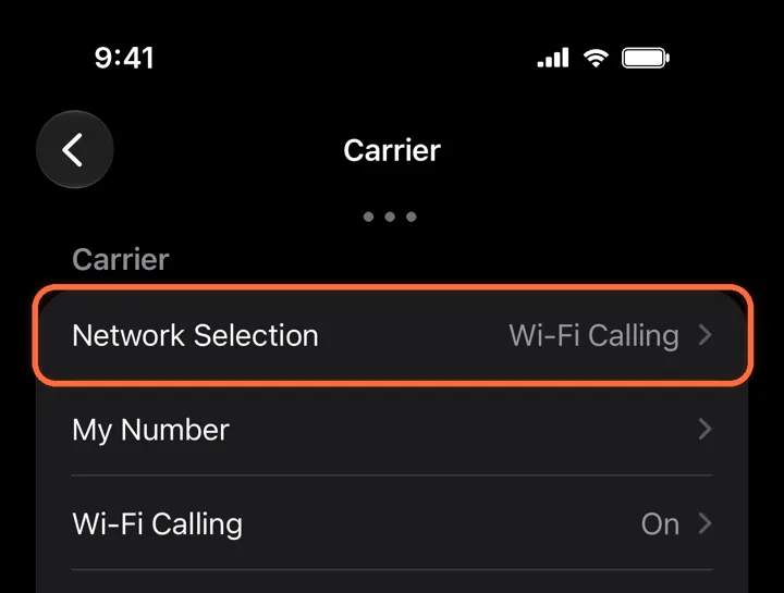 Network Selection on the Alpha eSIM line